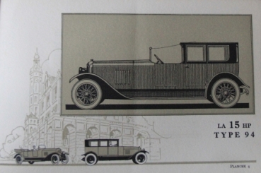 Delahaye Modellprogramm 1922 Automobilprospekt (5451)