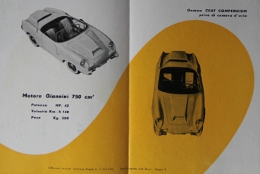 Giannini Carozzeria 750 Reggiani Derivata 1956 Automobilprospekt (5462)