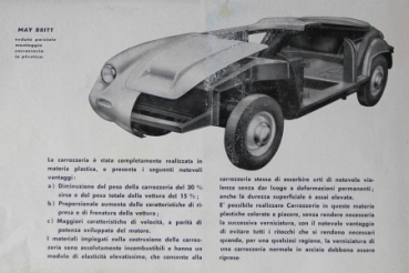 Giannini Carozzeria 750 Reggiani Derivata 1956 Automobilprospekt (5462)