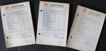 Gasolin Receiptbook 1964 Nitag Gasstation 100 sheeds (0669)
