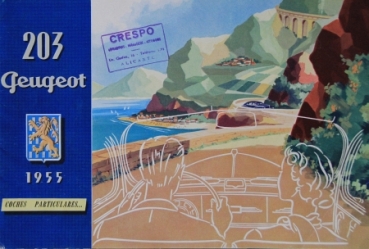 Peugeot 203 Modelprogram 1955 Carbrochure (5637)