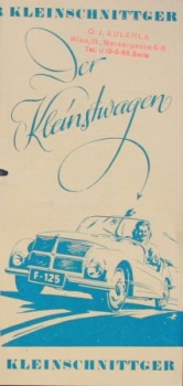 Kleinschnittger F 125 "Der Kleinstwagen" 1951 Automobilprospekt (5593)