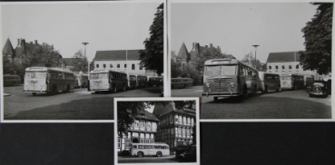 Büssing-NAG Bus im Einsatz 1955 drei Originalfotos (5752)