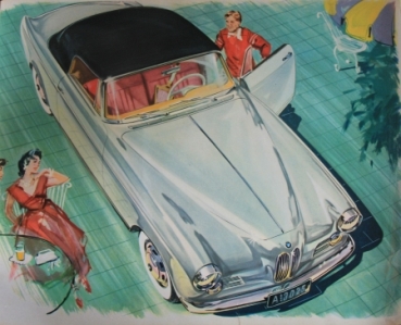 BMW 507 Touring Sport Roadster Modelprogram 1957 Carbrochure (5810)
