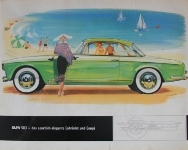 BMW 507 Touring Sport Roadster Modelprogram 1957 Carbrochure (5810)