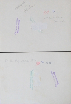 Buessing-NAG Kraftpost-Scenerybus at Oberharz - Germany 1930 two original photos (5822)