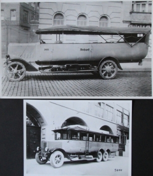 Büssing Ausichtswagen Typ III + GL VI 1924 zwei Werksfotos (5843)