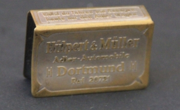 Adler Streichholzschachtel-Halter 1920 aus Messing (5849)