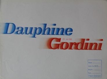 Renault Dauphine Gordini Modelprogram 1965 Carbrochure (6100)