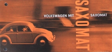 Volkswagen Beetle Modelprogram 1958 Saxomat Carbrochure (6126)