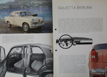 Alfa Romeo Giulietta Berlina Modelprogram 1956 Carbrochure (6192)