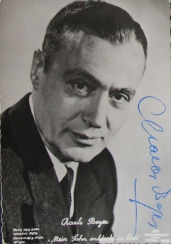 Charles Boyer original signierte Autogrammkarte 1952 (6212)
