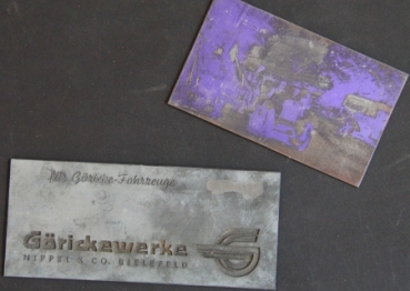 Goericke Factory Printblocks 1928 Factorylogo and Motorracingmotiv original (6272)