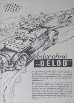 Oelob "Mit oder ohne Oelob" Gasstation-Magazine 1934 (6432)