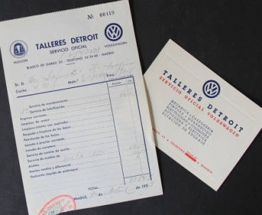 Volkswagen Modelprogram 1953 "Talleres, Detroit - Madrid" Carservice-Documents (6515)