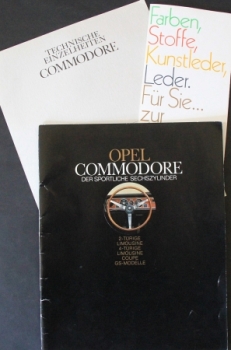 Opel Commodore Modelprogram 1968 "Der sportliche Sechzylinder" Carbrochure (6570)