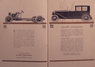 Delage Modelprogram 1924 Carbrochure (8740)