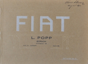 Fiat Modellprogram 1911 Prunkkatalog (7411)