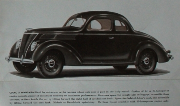 Ford 60 Horsepower Modelprogram 1937 Carbrochure (8579)