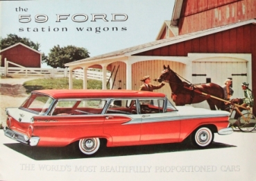 Ford Station Wagon Modelprogram 1959 Carbrochure (8623)