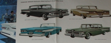 Edsel Ford Modellprogramm 1959 "The car that makes history" Automobilprospekt (5394)