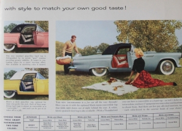 Ford Thunderbird Modelprogram 1956 Carbrochure (8107)