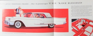 Ford Thunderbird Modelprogram 1958 Carbrochure (7333)