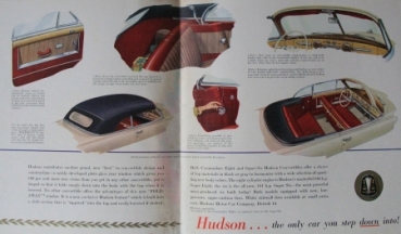 Hudson Convertible Brougham Modellprogramm 1948 Automobilprospekt (6737)