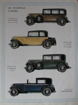 Renault Stella Modelprogram 1932 Carbrochure (6783)