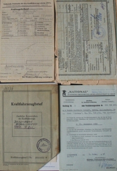 Goliath Deliveryvan 14,5 PS 1956 Motorvehiklepapers (8808)