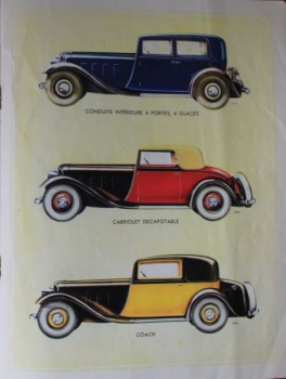 Renault Stella 6 Cylindres Modelprogram 1932 Carbrochure  (6790)