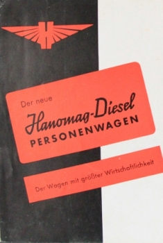 Hanomag Diesel Personalcars Modelprogram 1939 Carbrochure (8664)