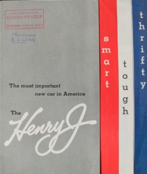 Kaiser Henry J Modelprogram 1950 Carbrochure (6830)