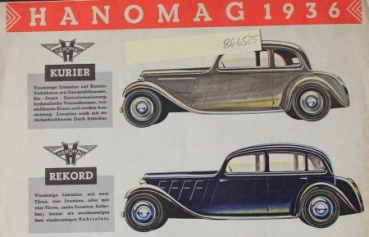 Hanomag Modelprogram 1936 Carbrochure (8665)