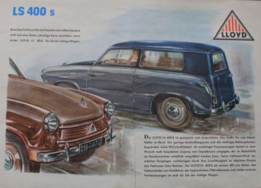 Lloyd LP 400 Modelprogram 1956 Carbrochure (9948)