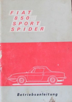 Fiat 850 Sport Spider 1969 Betriebsanleitung (6852)