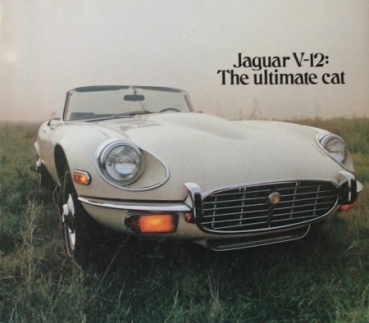 Jaguar E Type V12 Modellprogramm 1971 "The ultimate cat" Automobilprospekt (4219)