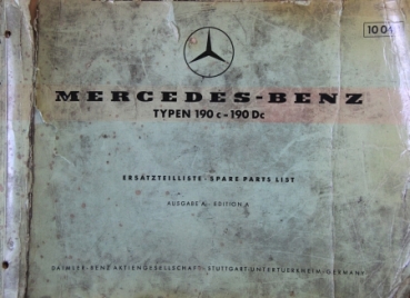 Mercedes-Benz 190 c/Dc 1961 Ersatzteilliste (6871)