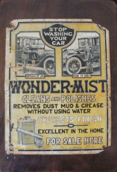 Wonder Mist Clean Polish 1918 Autopflege-Werbeplakat (6875)