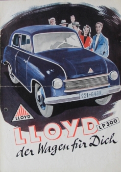 Lloyd LP 300 Modelprogram 1950 Carbrochure (6853)