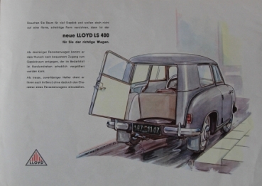 Lloyd Modellprogramm 1953 Automobilprospekt (8463)