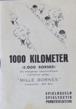 Dujardin "1.000 Kilometer - 1000 Bornes" 1961 Canasta-Car-Boardgame in o riginalbox (6926)