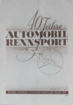 Mercedes-Benz Modellprogramm 1935 "40 Jahre Automobil-Rennsport" Carbrochure (8928)