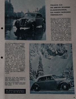 Auto-Union Modelprogram 1936 "Guter Start zur Winterfahrt" Carbrochure (7054)