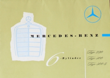 Mercedes-Benz 6 Zylinder Modellprogramm 1954 Automobilprospekt (8829)