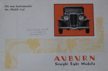 Auburn Straight Eight 1929 Automobilprospekt (7071)