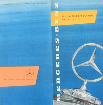 Mercedes-Benz Modellprogramm 1958 Automobilprospekt (8940)