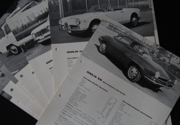 Alfa Romeo Modelprogram 1962 Carbrochure-Map (7097)