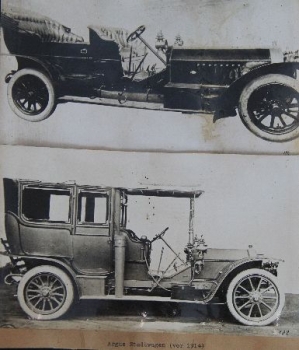 Argus Stadtwagen Cabriolet-Limousine 1914 zwei Werksfotos (7108)