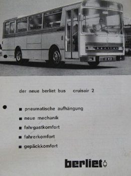 Berliet Bus Cruisair 2 Modelprogram 1967 Busbrochure (7111)